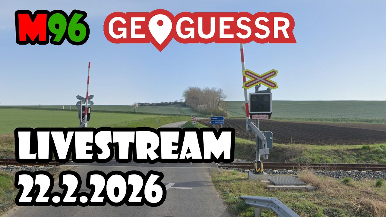 M96 GEOGUESSR: LIVESTREAM 22.2.2026 (12 let @M96CLC - 50 přejezdů v Česku)