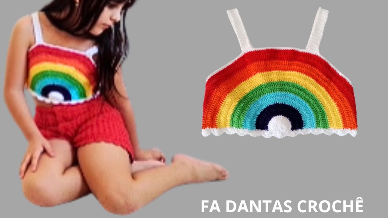 Cropeed de crochê infantil