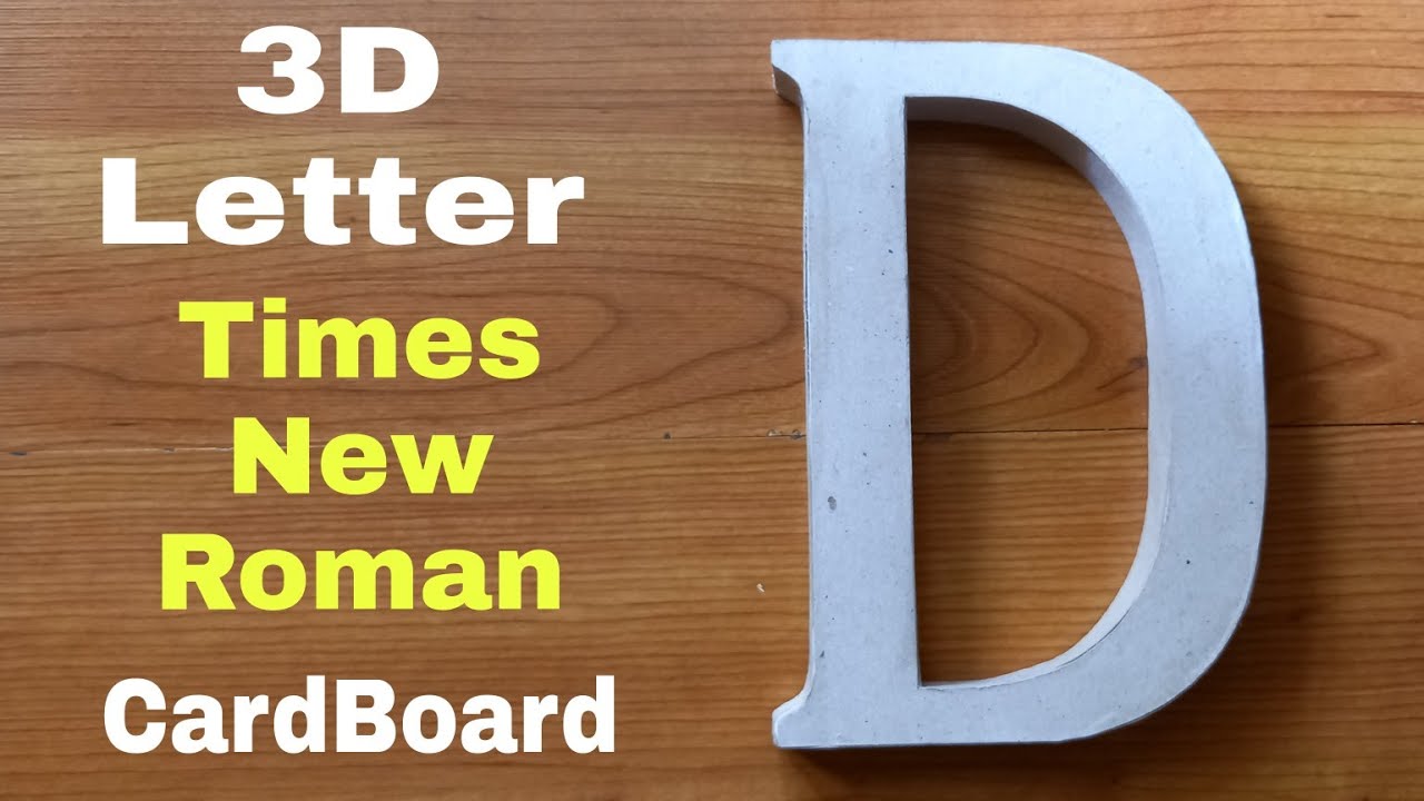 How To Make 3D Letter D | DIY CardBoard | devdevs Simple crafts