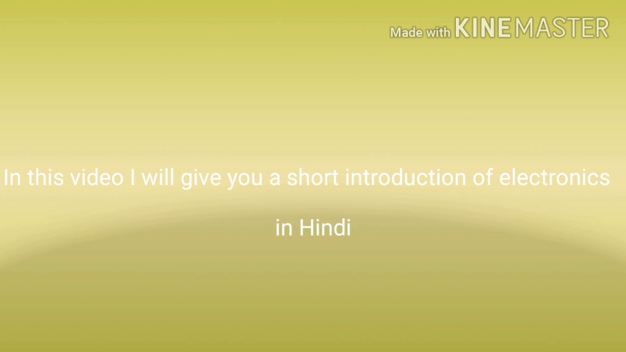 Introduction of Electronics in hindi