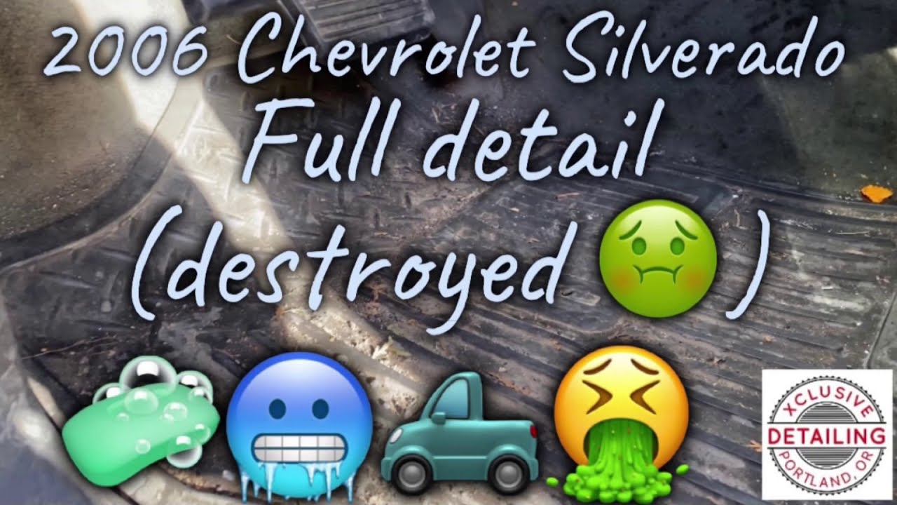 Deep cleaning dirty destroyed 2006 Chevrolet Silverado car detailing 🥶