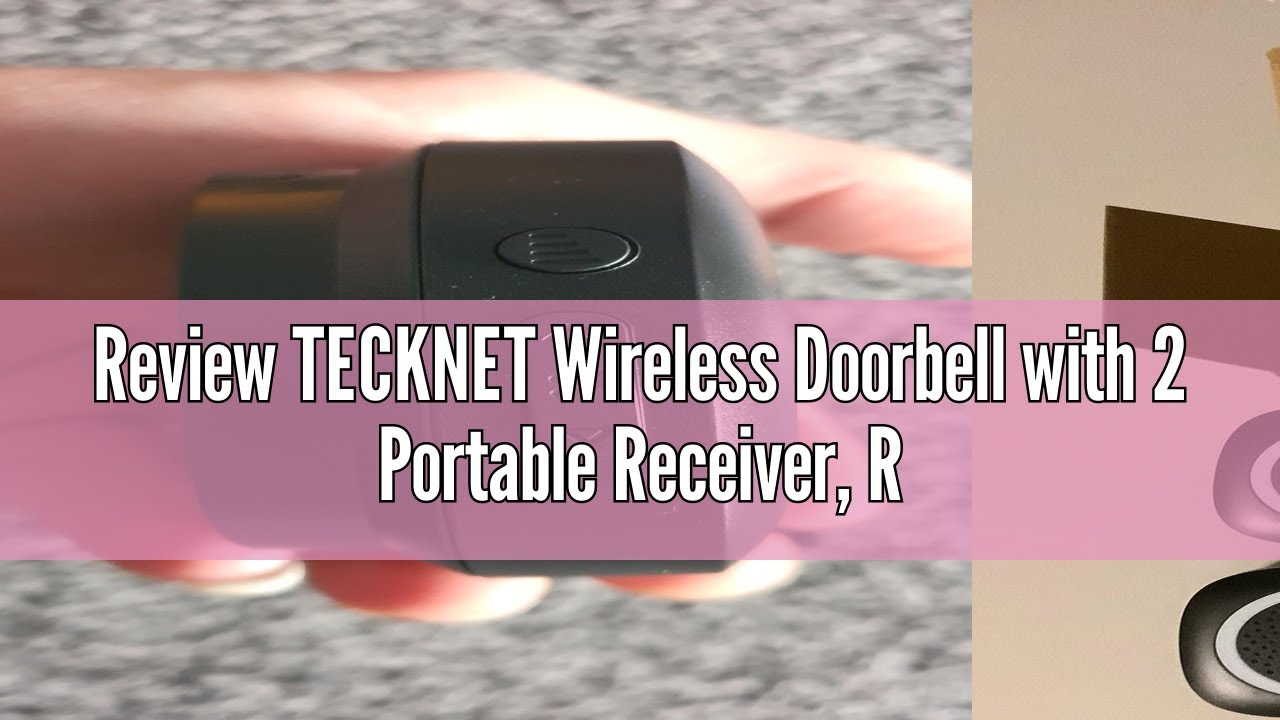 Review TECKNET Wireless Doorbell with 2 Portable Receiver, RGB Light Door Bell Battery Powered IP66