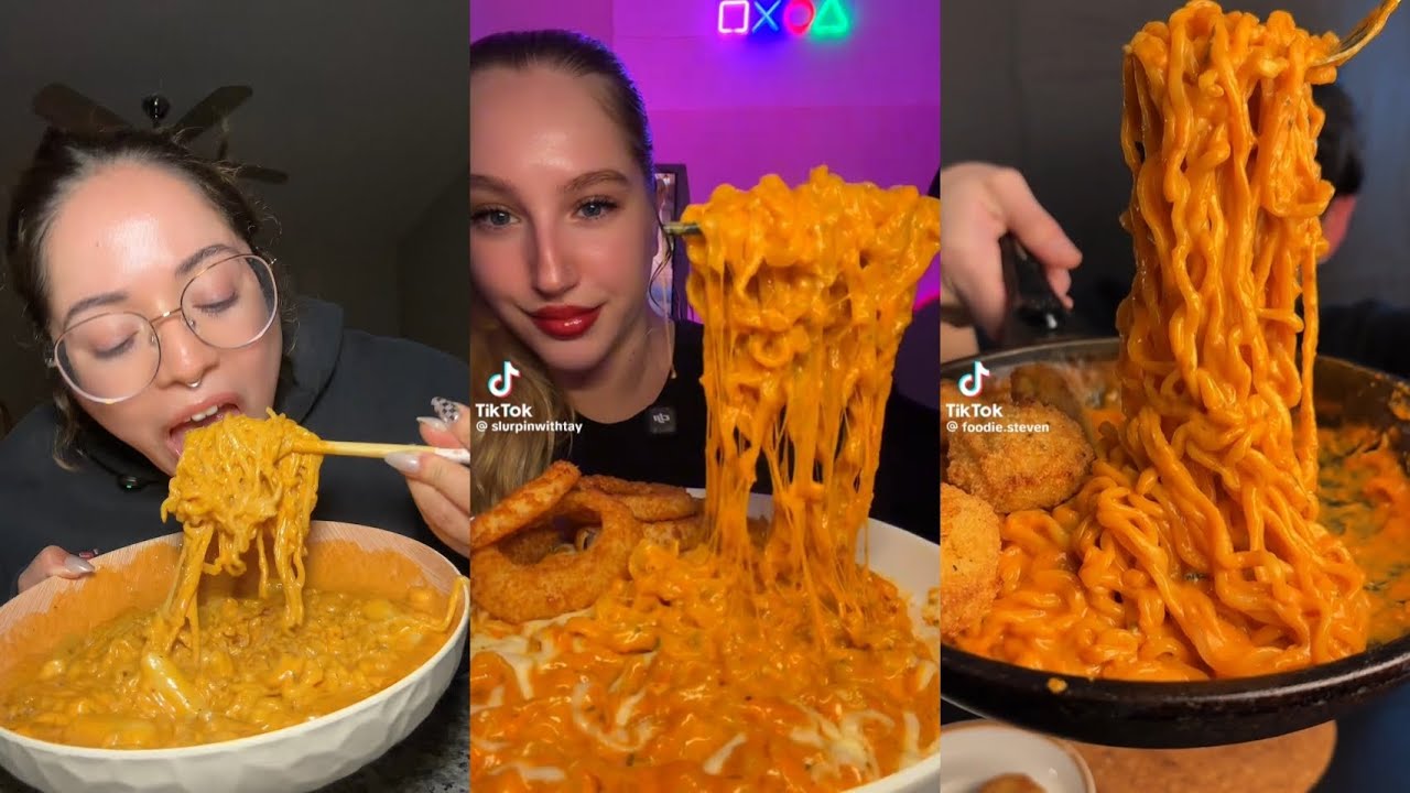 TIKTOK Buldak Ramen Mukbang Compilation!