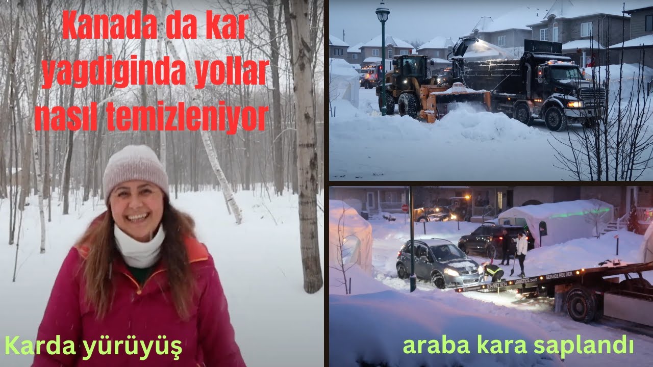 VLOG | Kar Temizliği | Karli Ormanda Köpegimi Gezdirdim | #kanadaninyollari #vlog