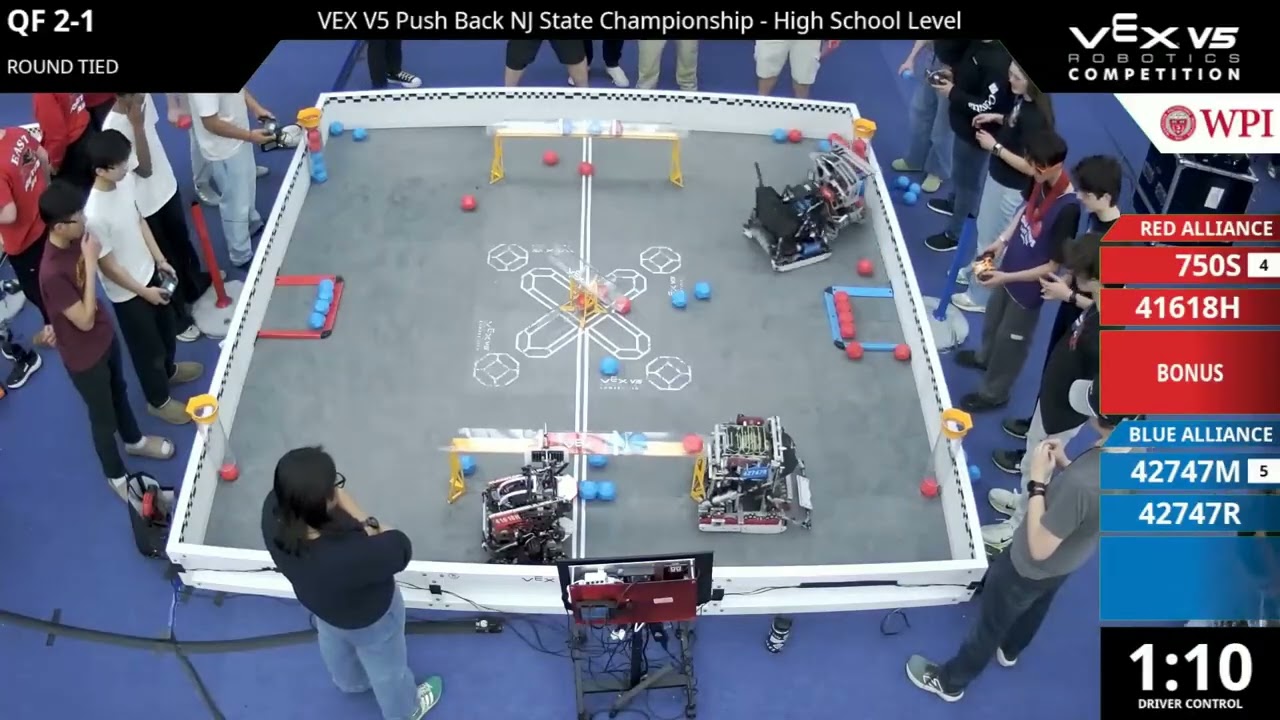New Jersey  Regionals : Default Division - QF #2-1 - 750S & 41618H vs 42747M & 42747R - Auton + Driv