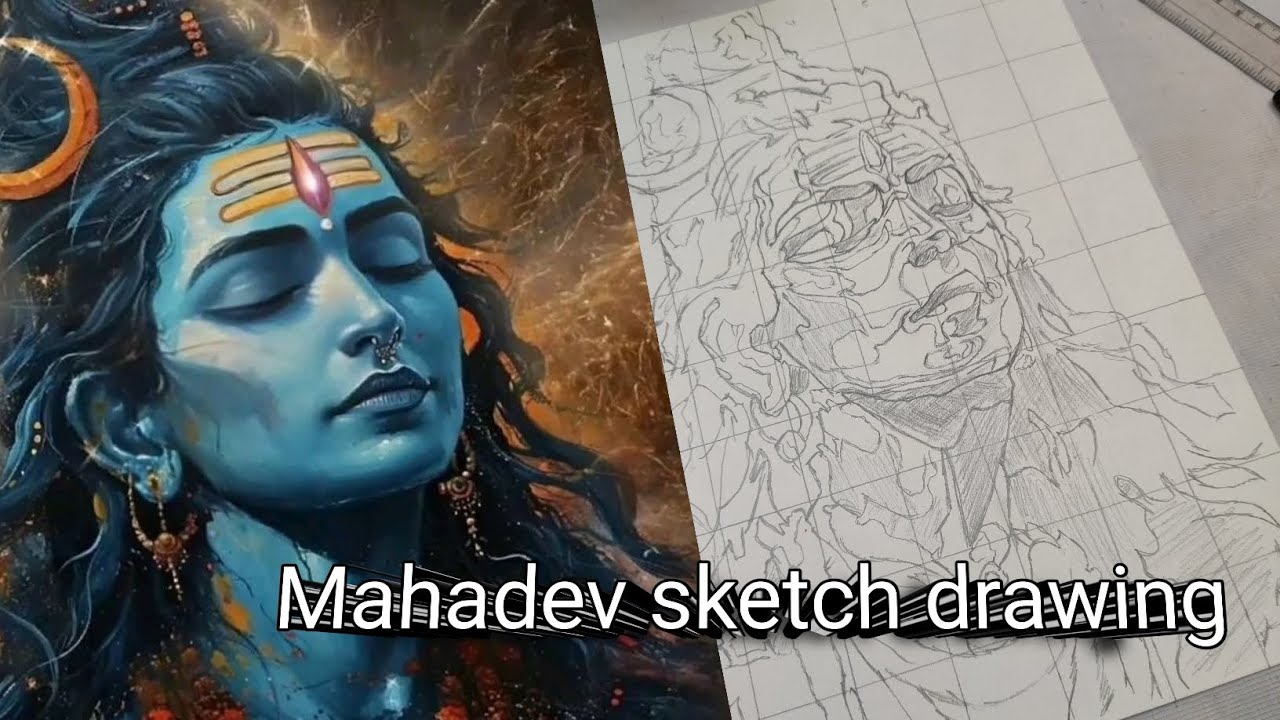 Draw With Me - Mahadev Drawing, Outline Tutorial 😍