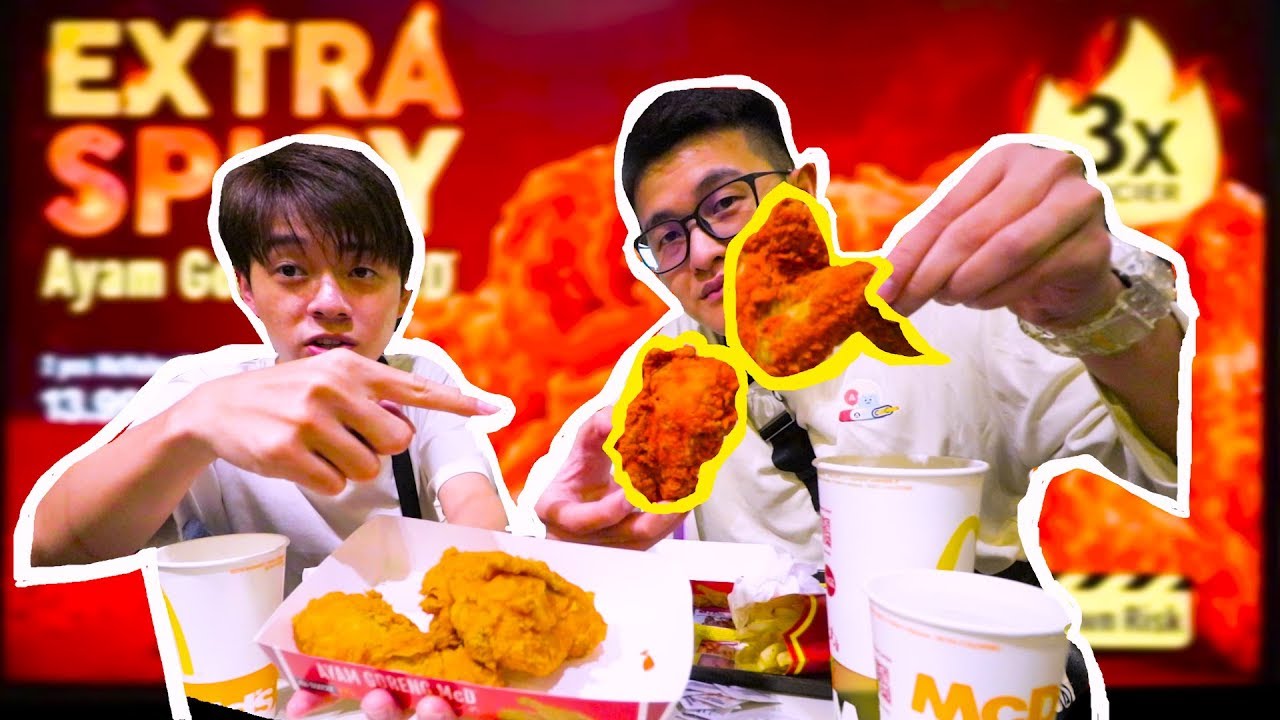 麦当劳超级隐藏菜单!!!3倍辣的AYAM GORENG!!!不是每个人有机会吃到的！3X Extra Spicy Ayam Goreng McD~ft. Madison
