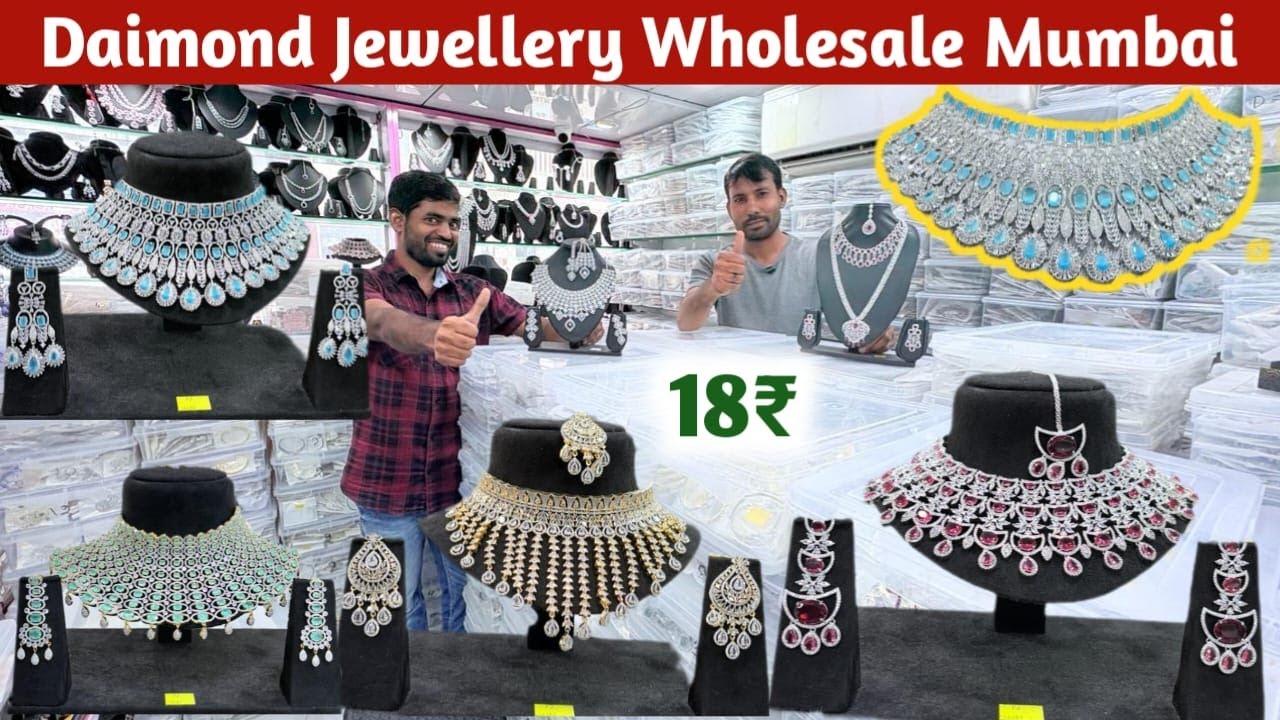 Zaveri Bazaar AD Jewellery Wholesale Market Mumbai | American Diamond Jewellery Wholesalers Mumbai