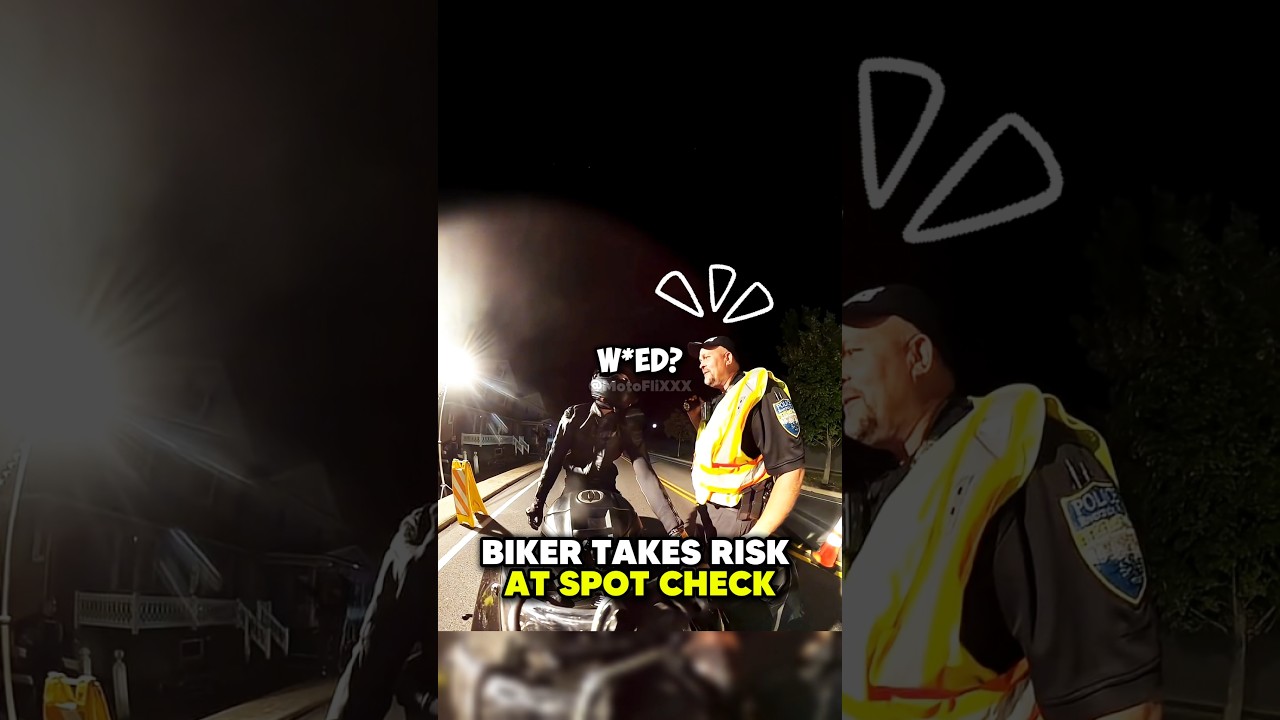 Biker Takes Risk During SPOT Check! @misfitmoto11
