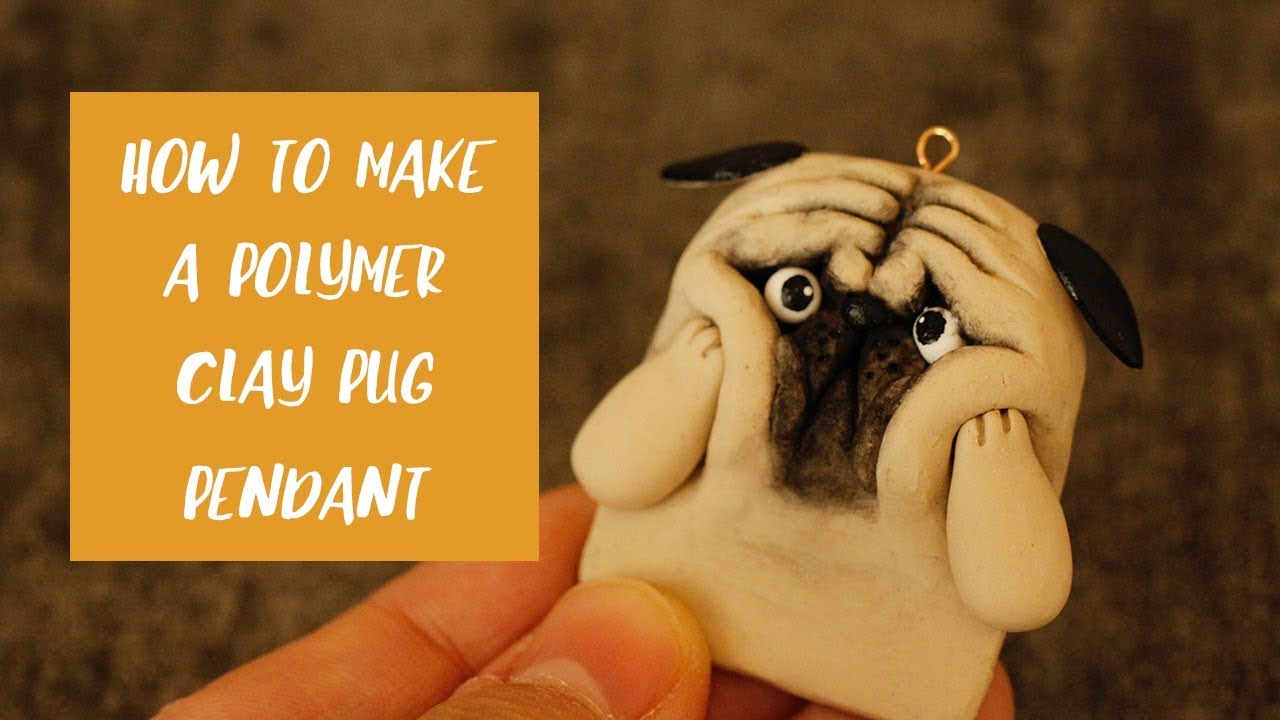 how to make a polymer clay dog pendant