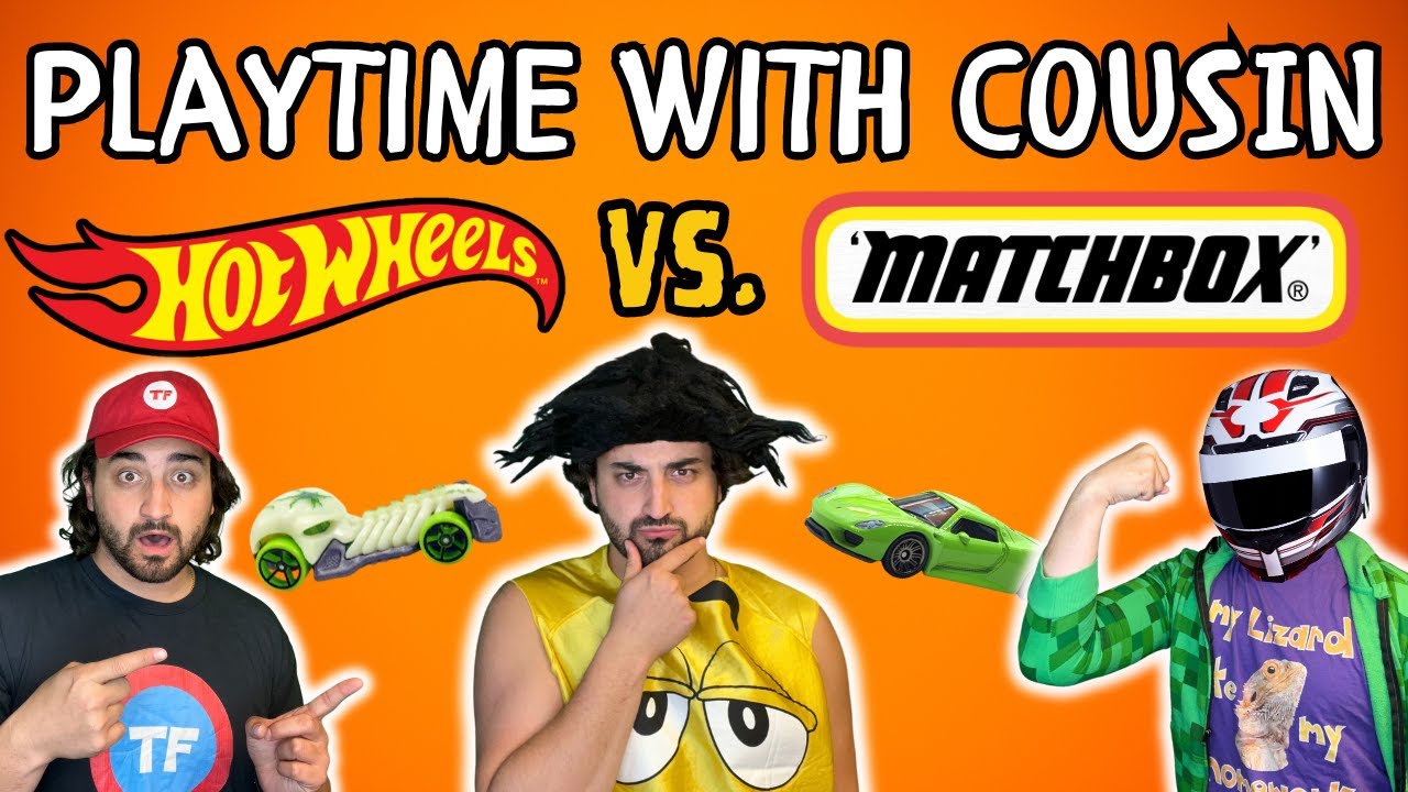 Hot Wheels vs. Matchbox | Playtime w/ Cousin