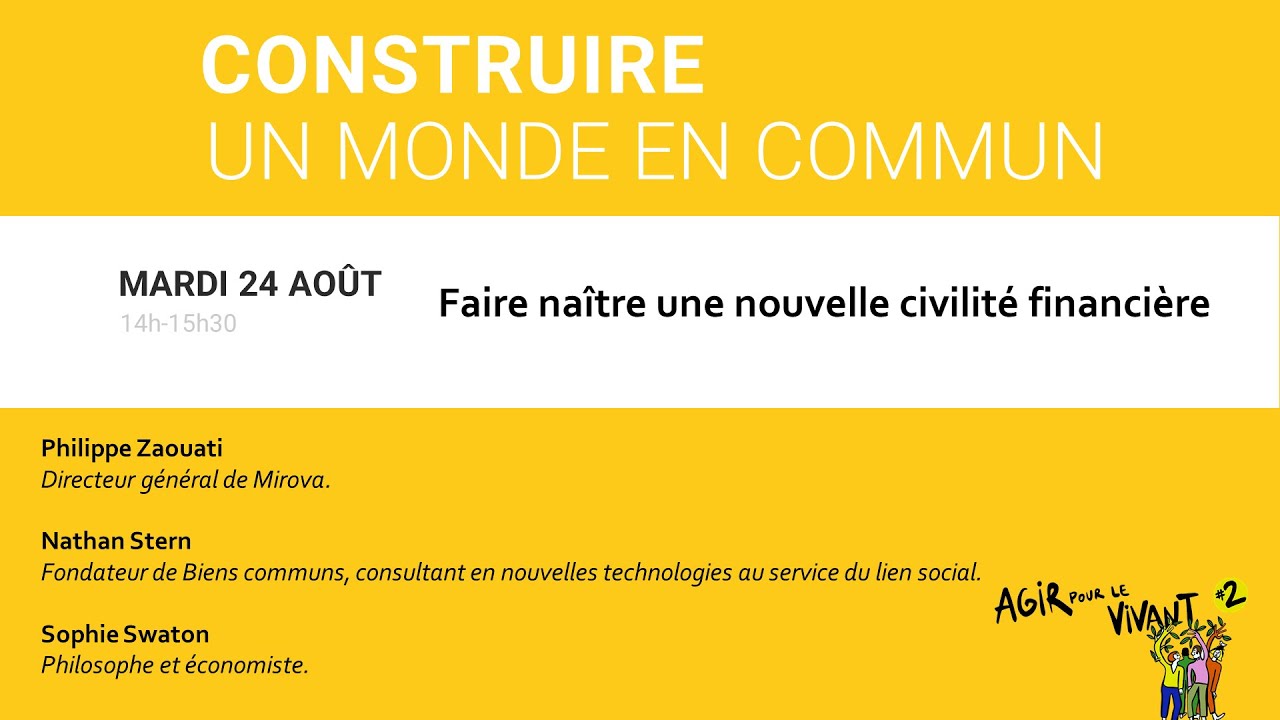 Faire na&icirc;tre une nouvelle civilit&eacute; financi&egrave;re