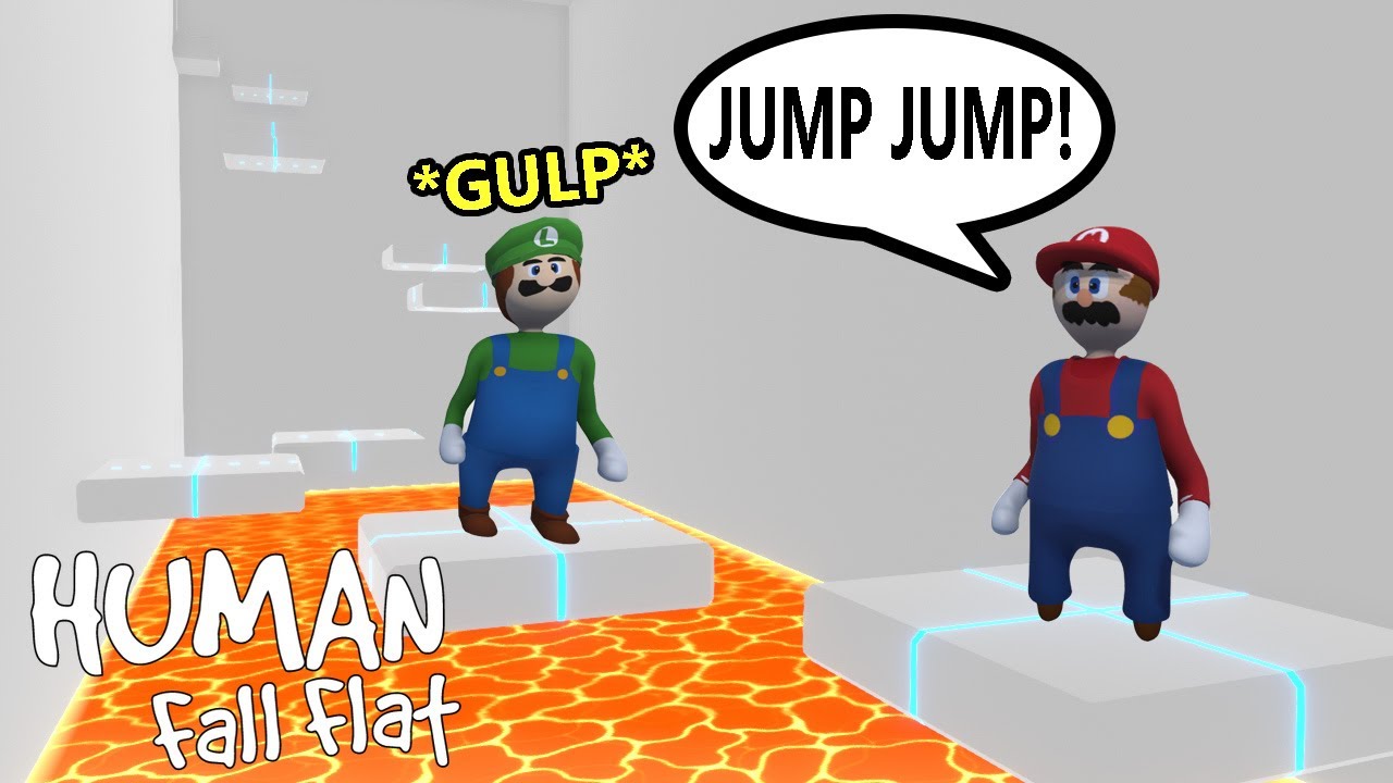 СУПЕР МАРИО И ЛУИДЖИ ЗАНИМАЮТСЯ ЭКСТРЕМАЛЬНЫМ ПАРКУРОМ В HUMAN FALL FLAT
