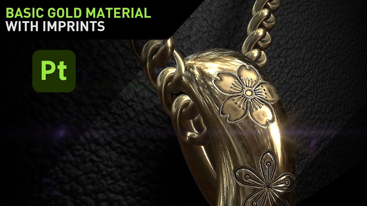 Realistic Gold Material (for Jewelry) in Substance 3D Painter -  Tutorial
