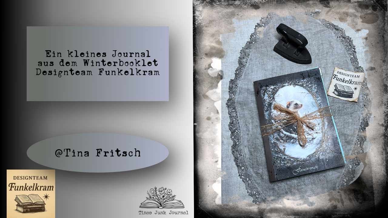 Ein keines Winterjournal aus dem Booklet vom Winterpapier von Funkelkram