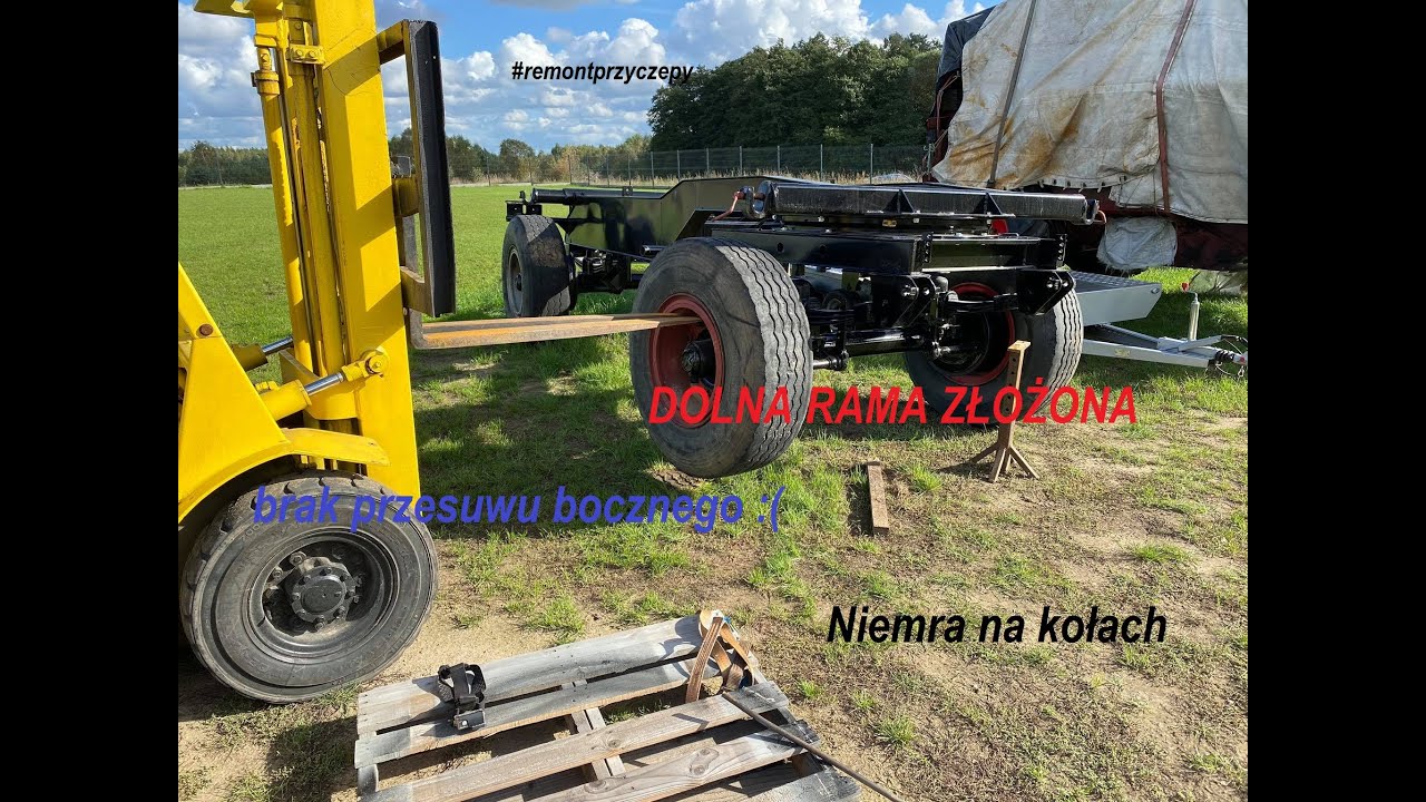 Składam dolną ramę Niemra na kołach, jak zregenerować obrotnice?  | Remont przyczepy