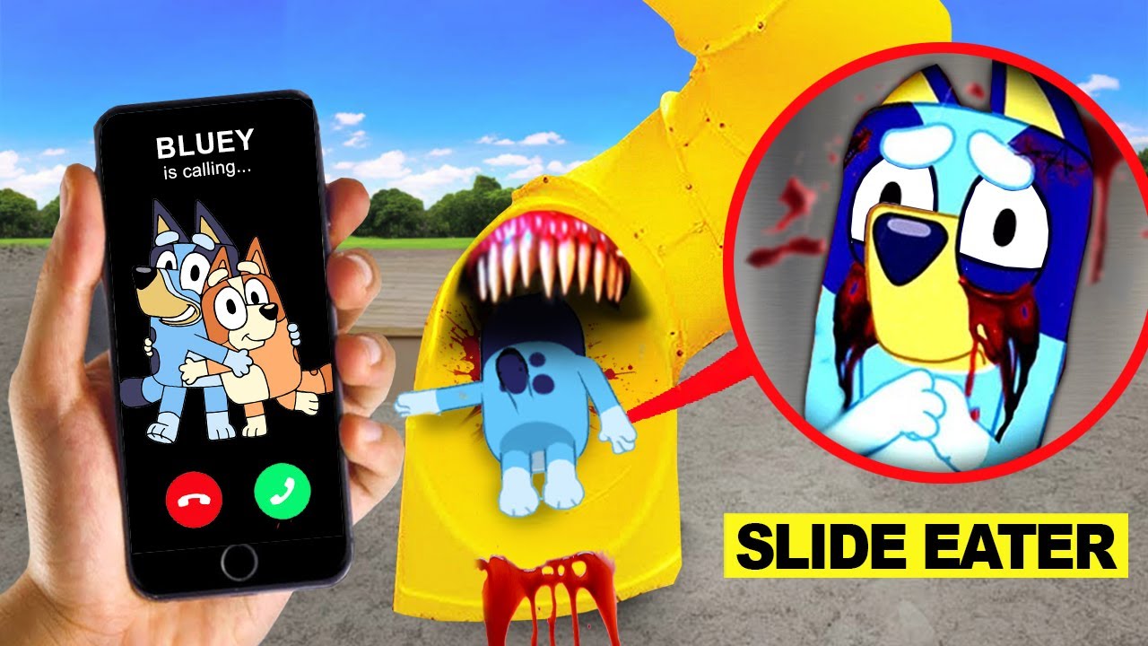 MON DRONE A FILME SCP SLIDE EATER VS BLUEY dans la VRAIE VIE !!
