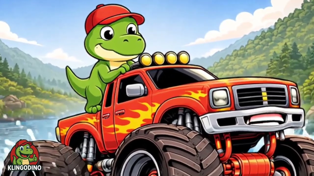 🎵 Monster Truck und Dino | Kinderlied über Freundschaft, Abenteuer & Fahrzeuge
