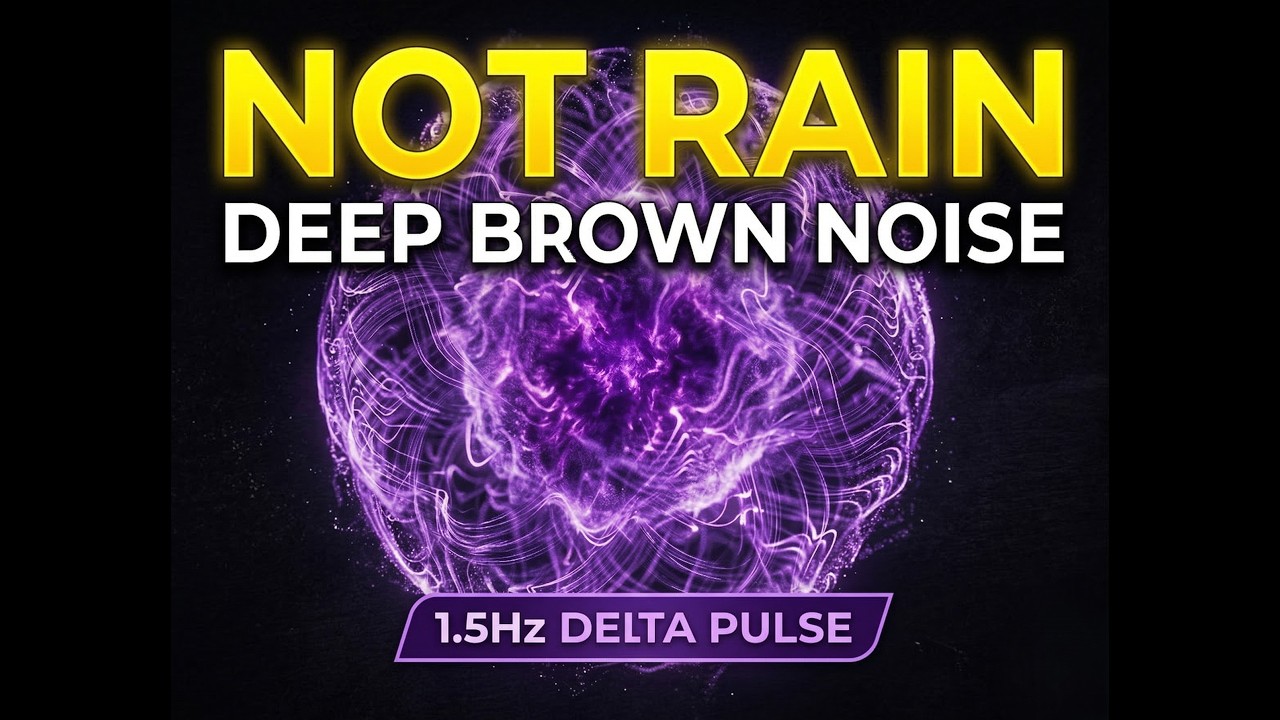 8 HOURS | Deep Brown Noise + 1.5Hz Delta Pulse | Nervous System Reset (Black Screen)
