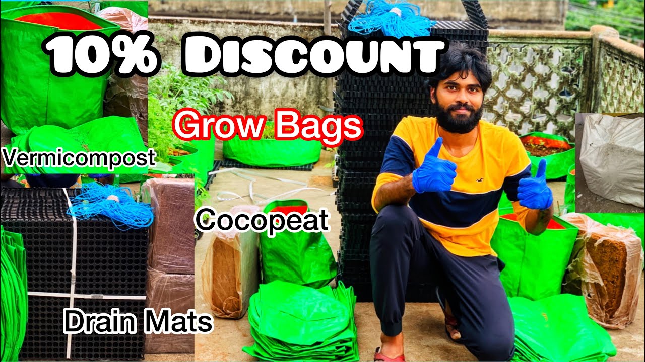 10% డిస్కౌంట్ కూడా ఇస్తున్నారు తెలుసా||10% Discount on Terrace Garden Grow Bags #Gardening #growbags
