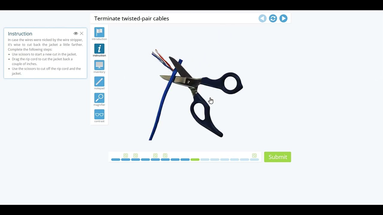 Terminate Twisted Pair Cables
