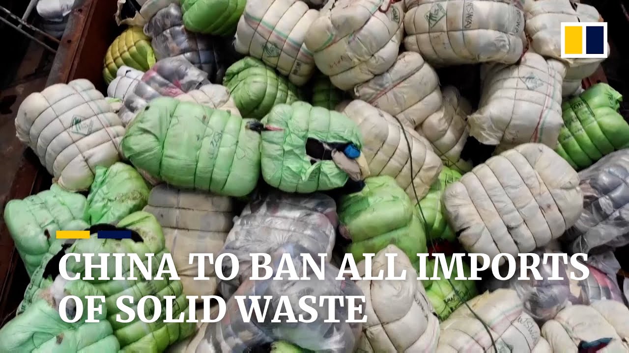 China to ban all imports of solid waste