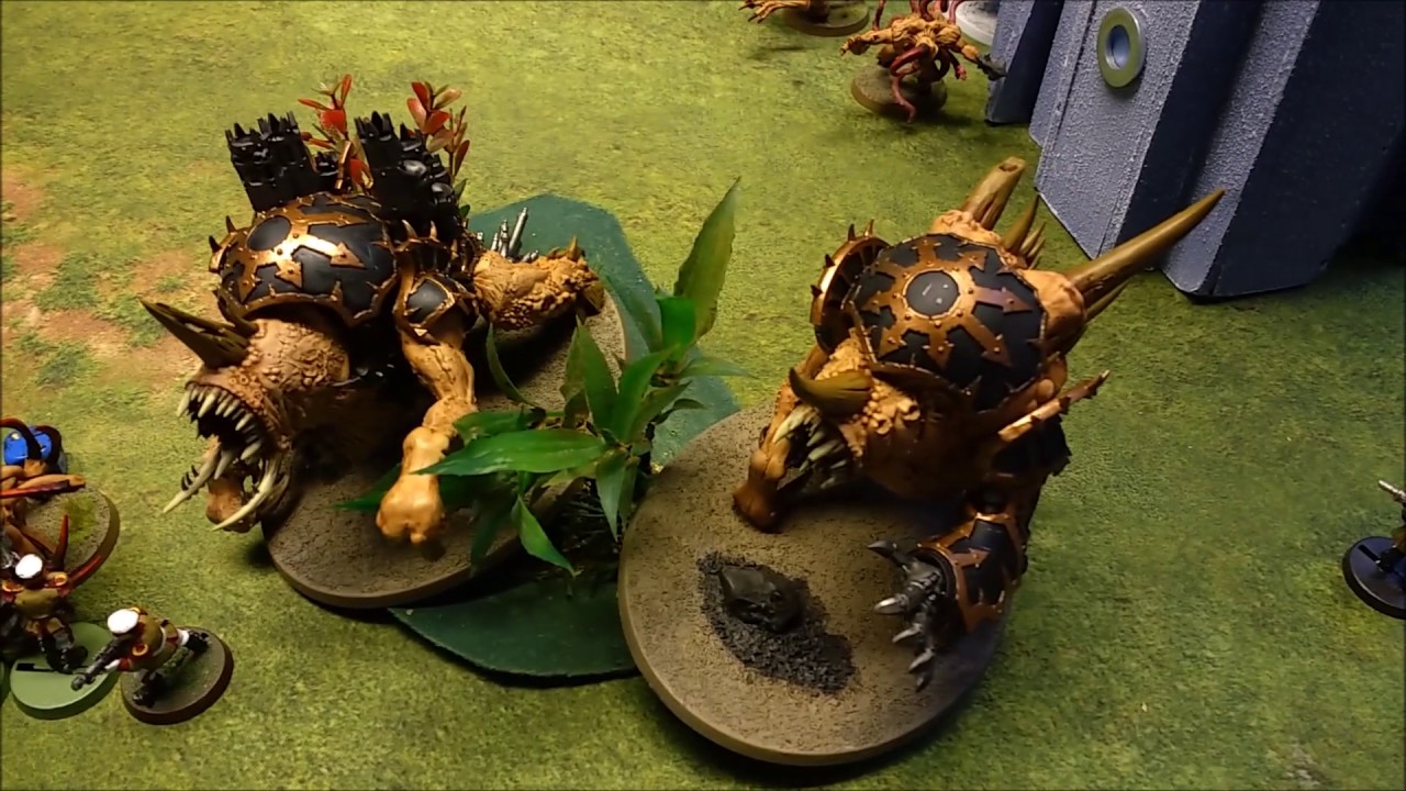 Warhammer 40k 1500pts 7th Ed. Battle Report - Modian Iron Guard Vs Chaos Spawn Star