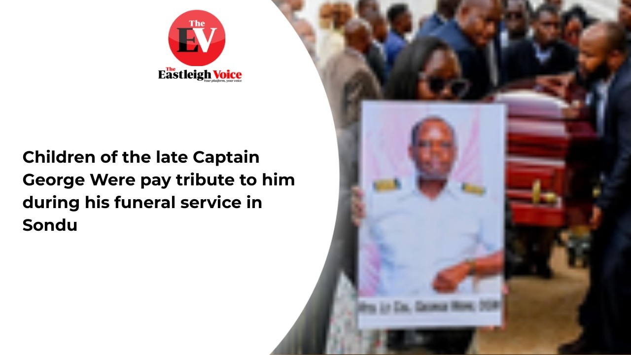 Children of the late Captain George Were pay tribute to him during his funeral service in Sondu