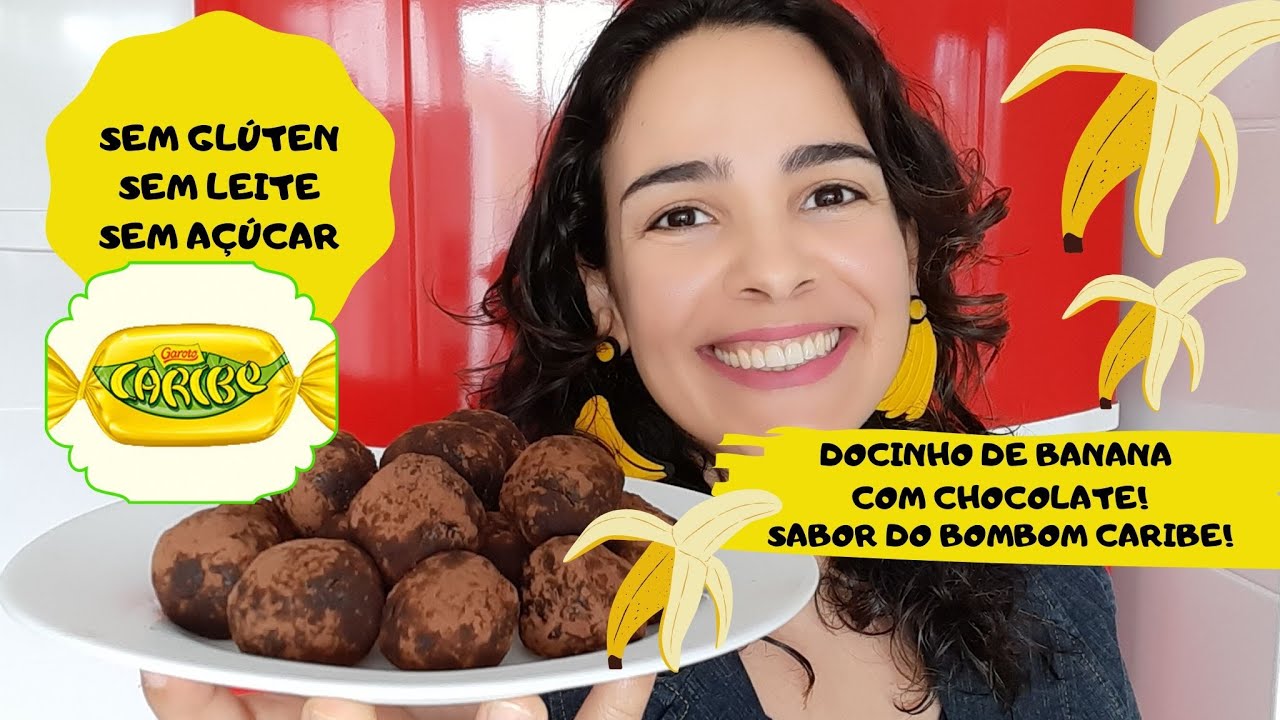 Docinho Vegano De Banana Com Chocolate| Sabor do Bombom Caribe da Garoto!
