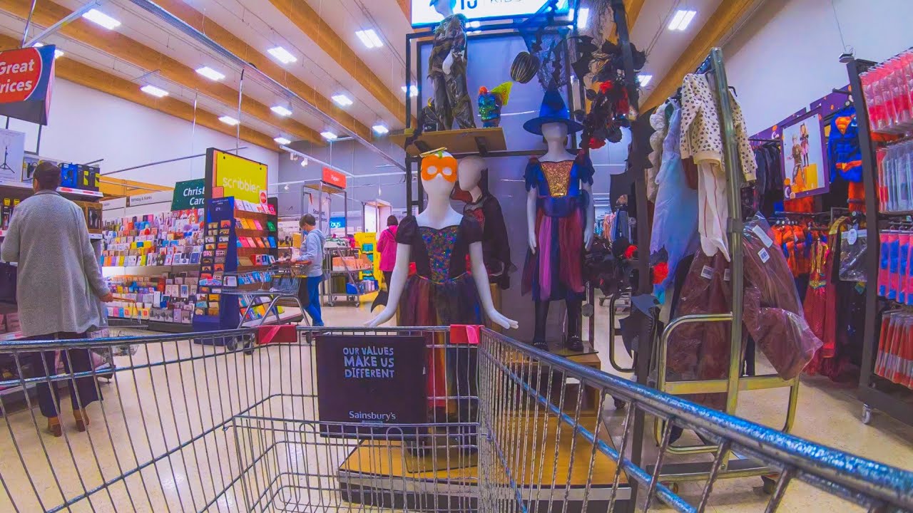 Halloween Shopping in Sainsbury's | British Supermarket Grocery Shopping in Sainsbury's
