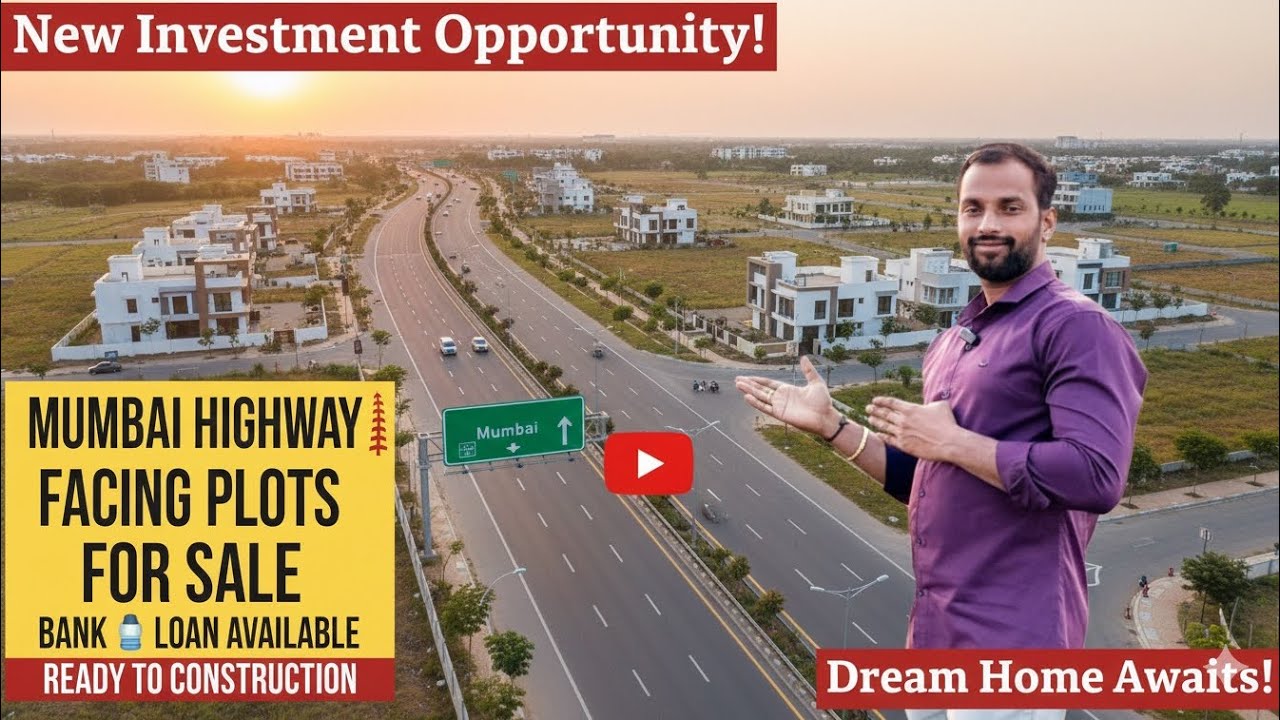 Mumbai Highway Facing Low Budget Open Plots for Sale | DTCP Approved | Best Investment Opportunity