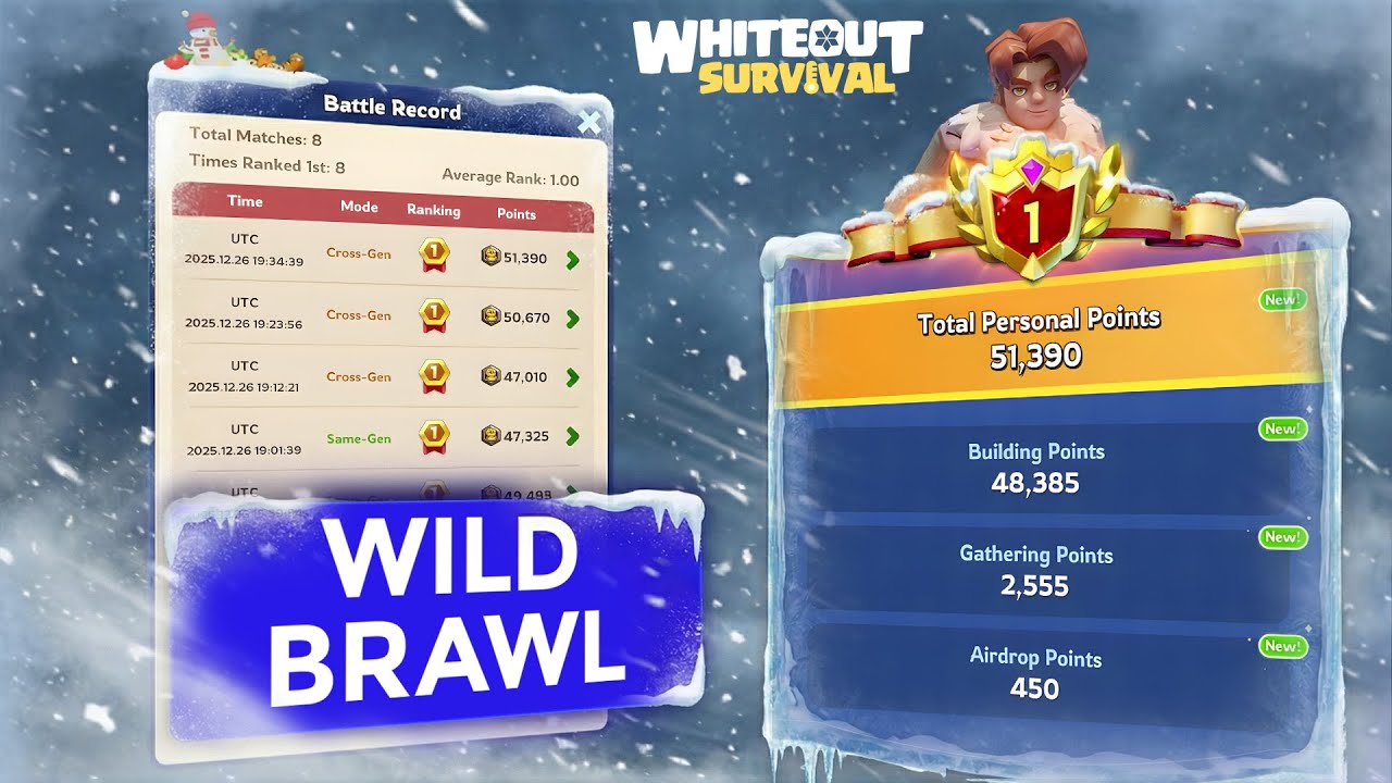 CRAZY Wild Brawl MEGA WHALE gameplay | Gen 9 vs 12 😱 | Whiteout survival