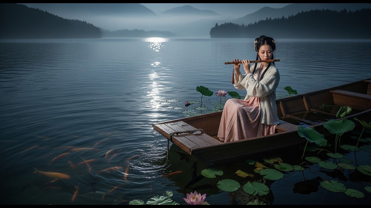 Deep Relaxing Bamboo Flute at Night 🌙 Healing Music for Stress Relief