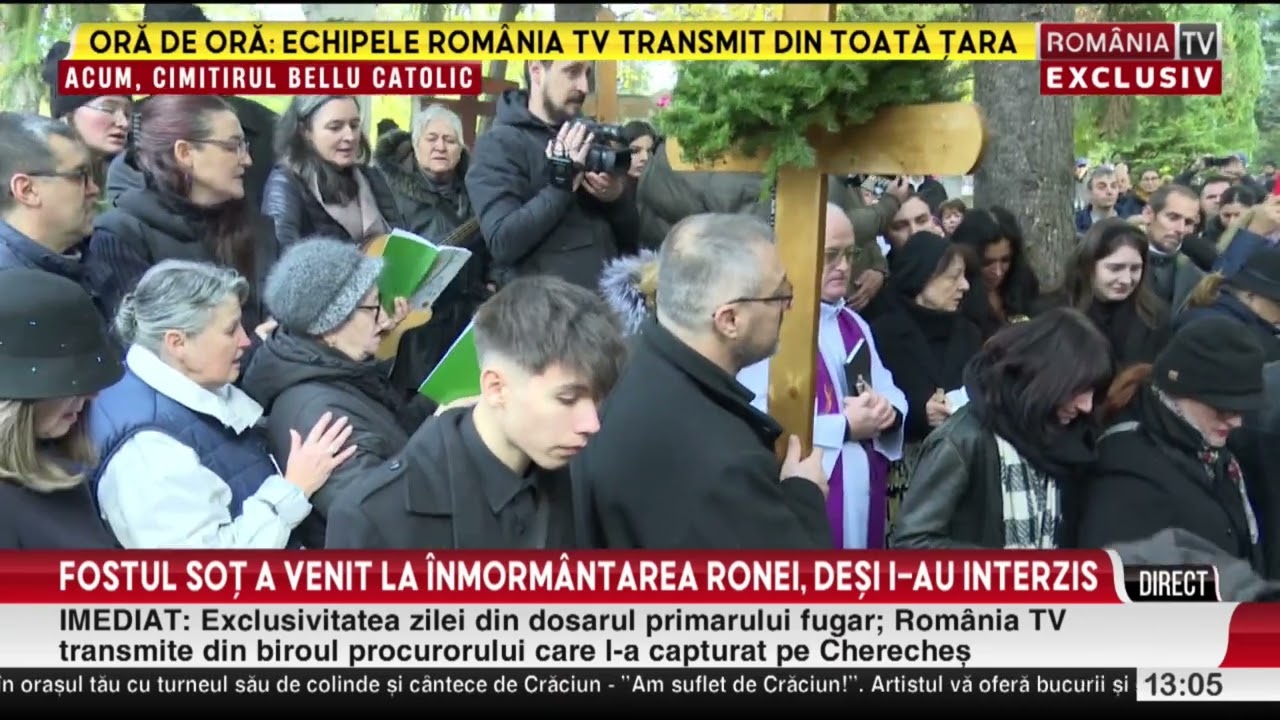 Scandal langa sicriul Ronei Hartner, fostul sot este prezent