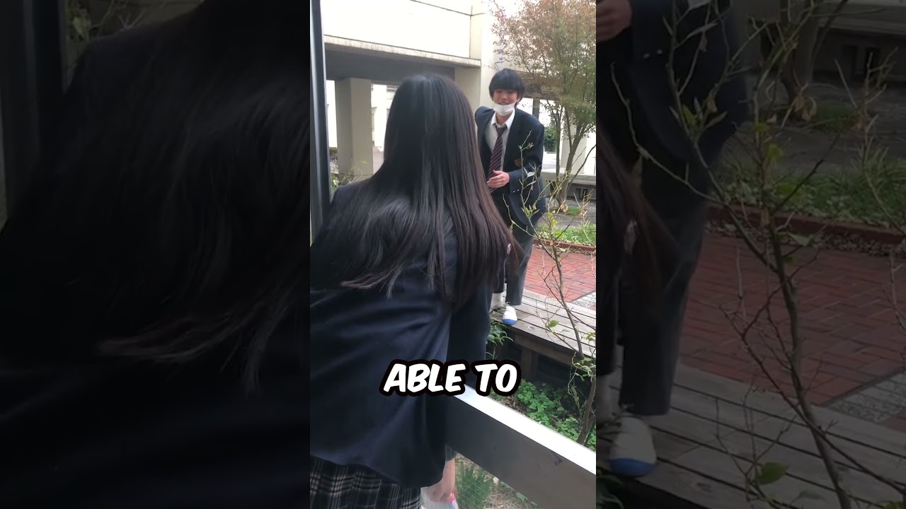 This Japanese girl give chocolate to her classmate in honor of Valentine's Day