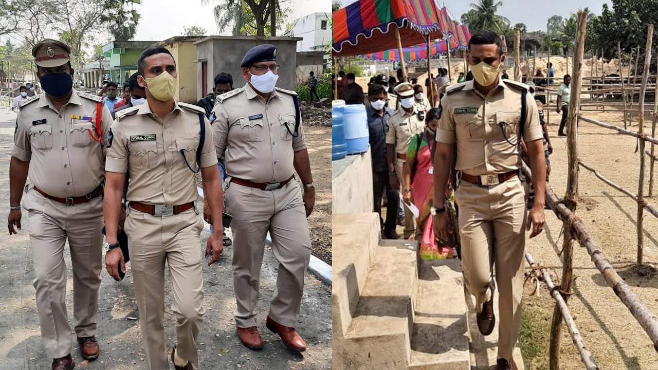 Sp Vishal Gunni Inspects Election Pollings Booths in Guntur Rural | Bezawada Media