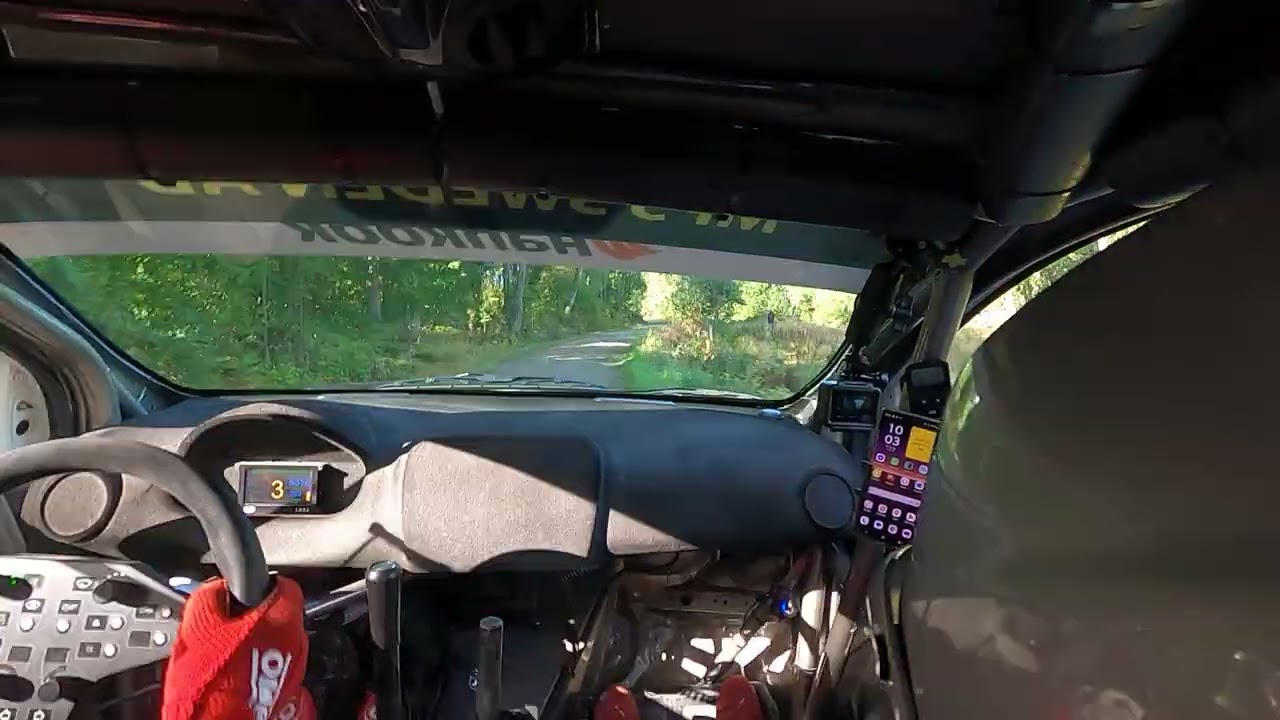 South Swedish Rally 2025 SS2 Filip Carlström / Jesper Samuelsson Mitsubishi Mirage RALLY SM