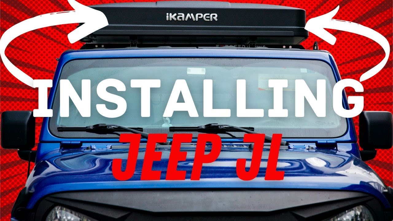 Установка палатки iKamper Skycamp 3.0 Mini на крышу Jeep Sahara JLU 2020 года