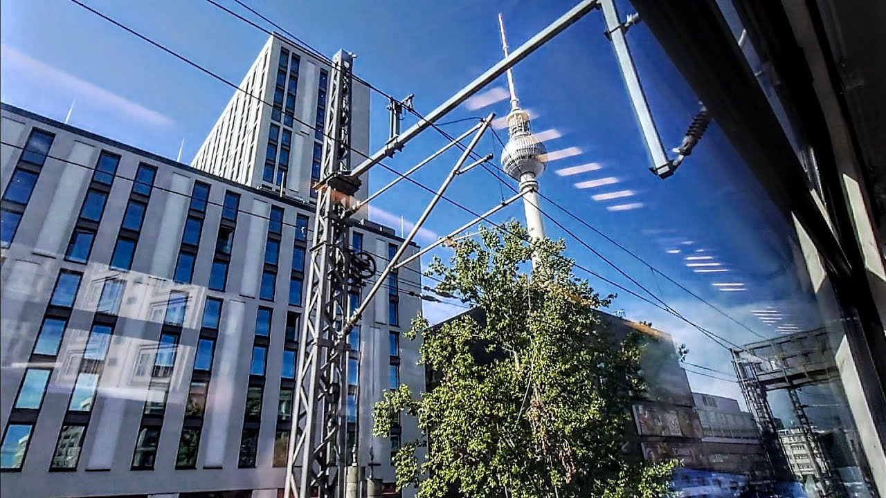 Crossing Berlin by train: Fernsehturm Alexanderplatz - Ride-along -