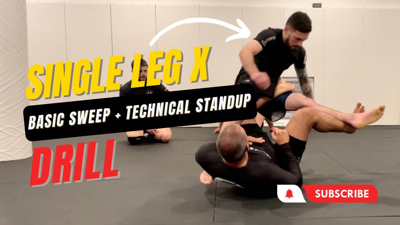 HOW TO SINGLE LEG X: BASIC SWEEP OR TECHNICAL STAND UP | JIU JITSU (DRILL)