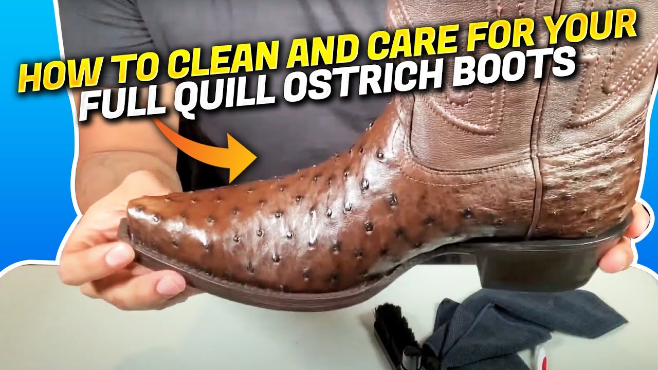 How To Clean, Condition And Care For Full Quill Ostrich Boots