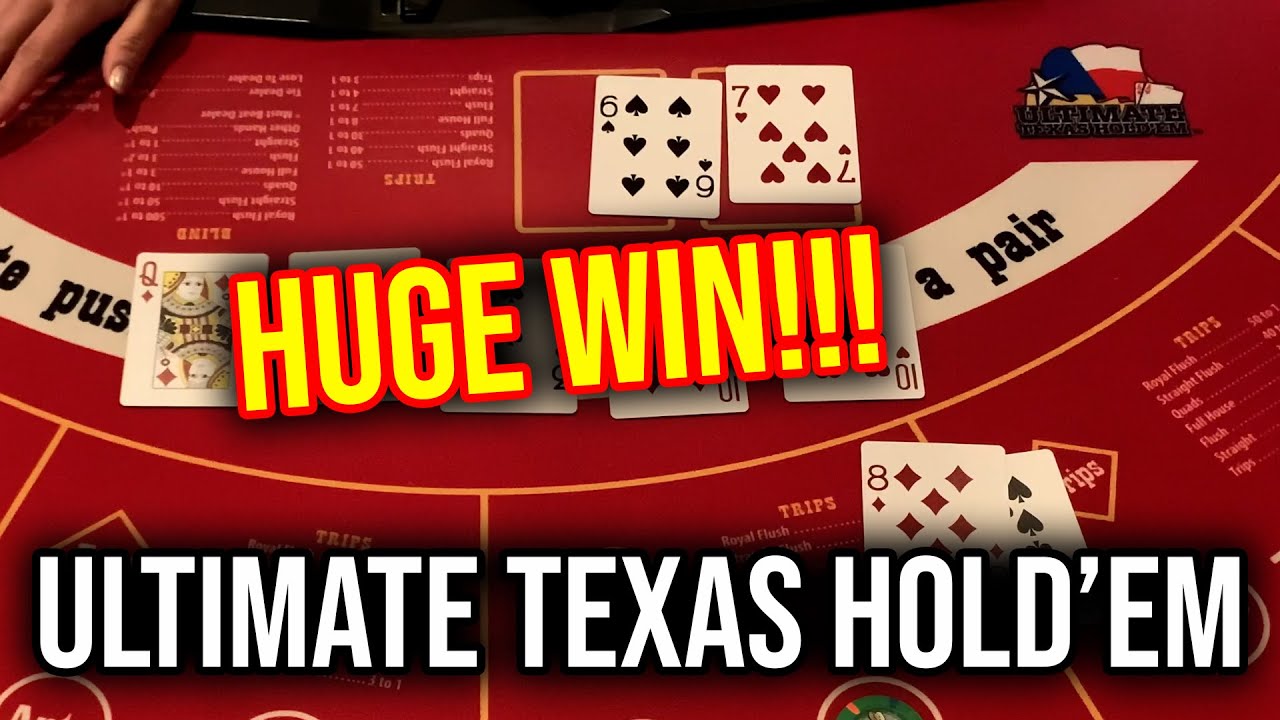 WINNING HUGE!!! SMASHING THE BONUS BET!!! ULTIMATE TEXAS HOLD'EM!!!