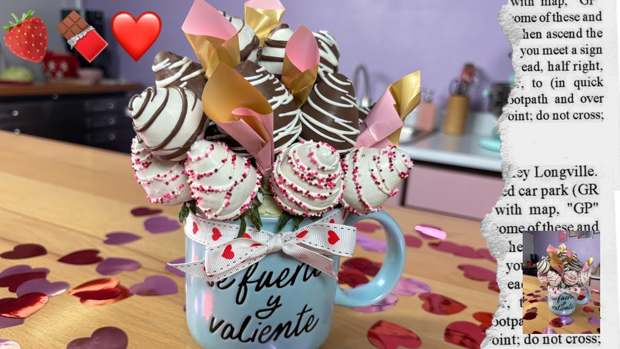 Arreglo de fresas con chocolate, amor en cada bocado 🍓💕🫶🏼