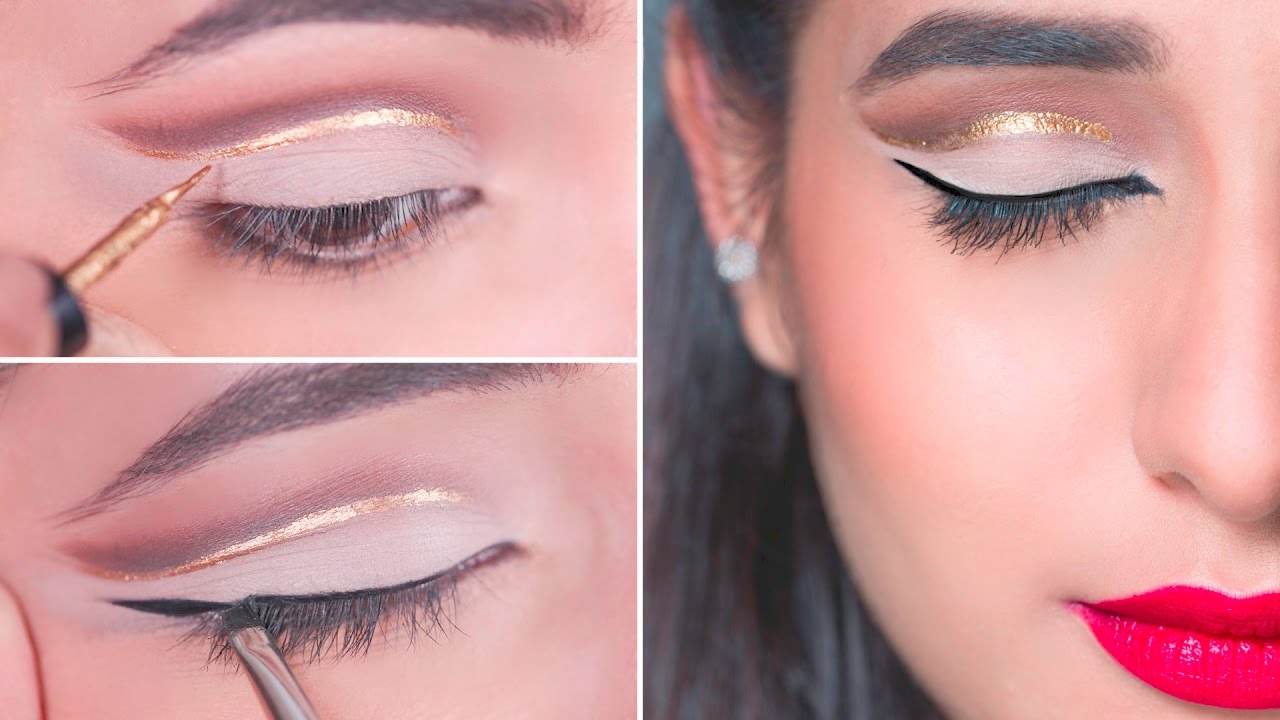 EASY Glitter Cut Crease Eye Makeup Tutorial -for Indian Weddings, Parties | Eye Makeup Tips | Glamrs