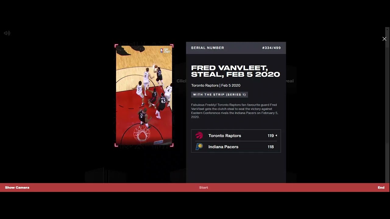 Nba Topshot with the strip rare series 1 pack opening.  Look what I got!