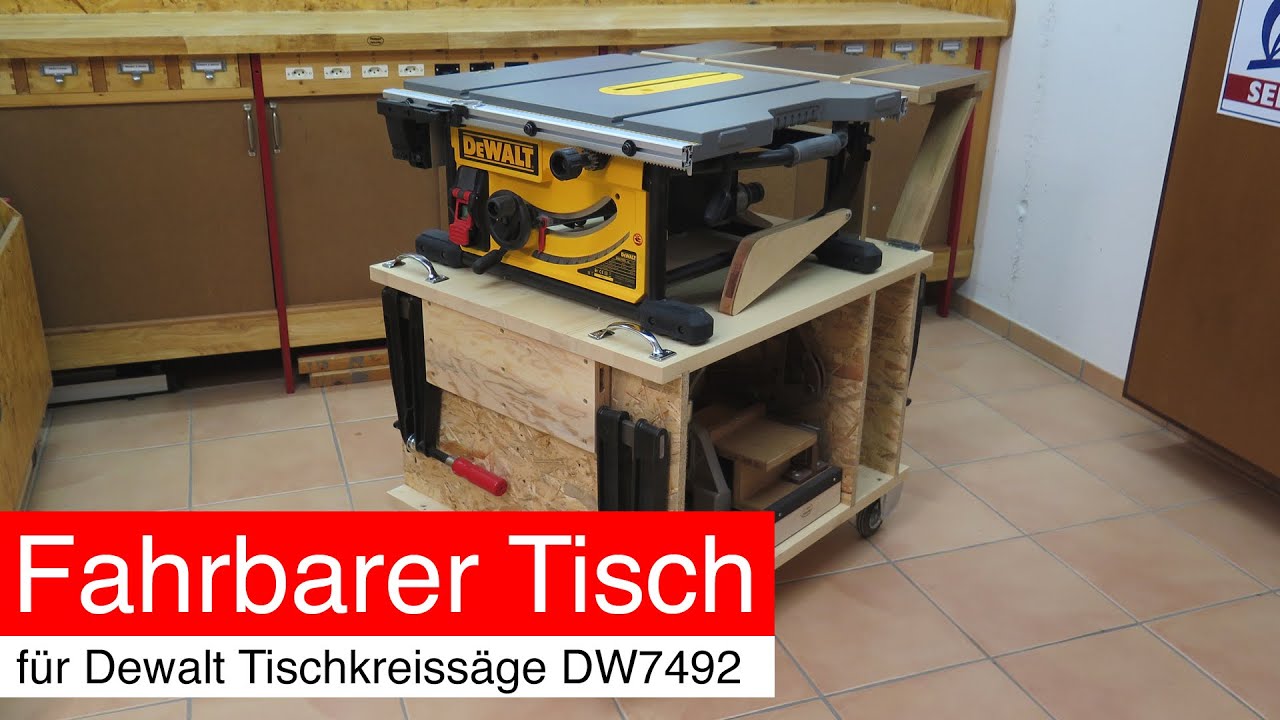 Fahrbarer Tisch f&uuml;r Dewalt Tischkreiss&auml;ge DW7492