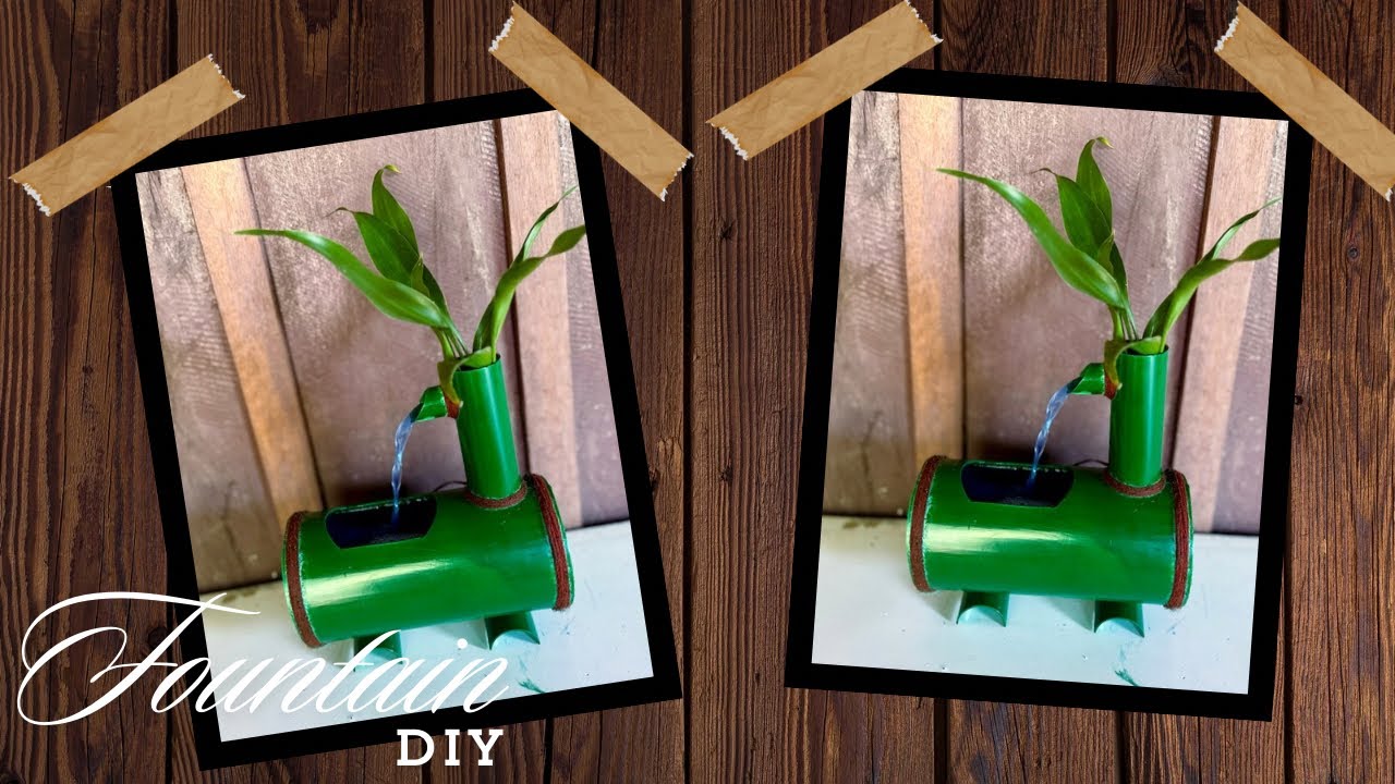 Recycle Plastic bottle waterfall fountain making easy DIY