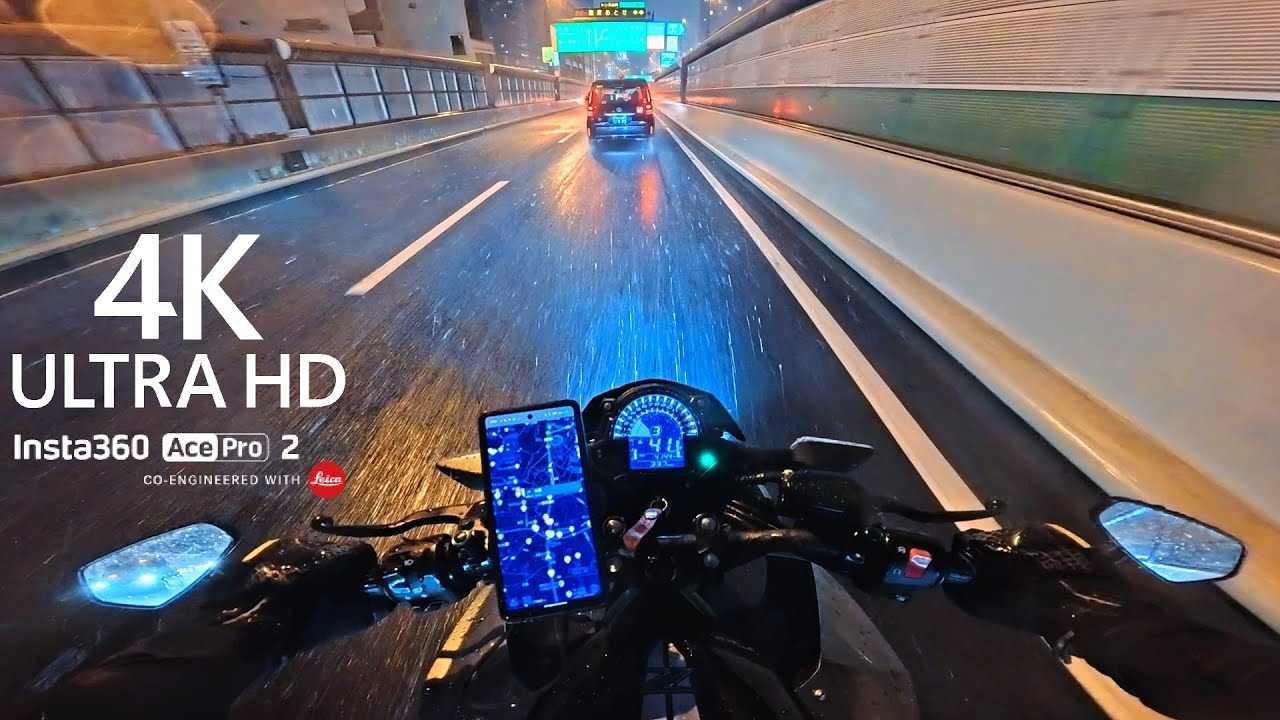 【Pure Sound 4K】Tokyo Night Ride (Pov) / Kawasaki Z400 / Insta360