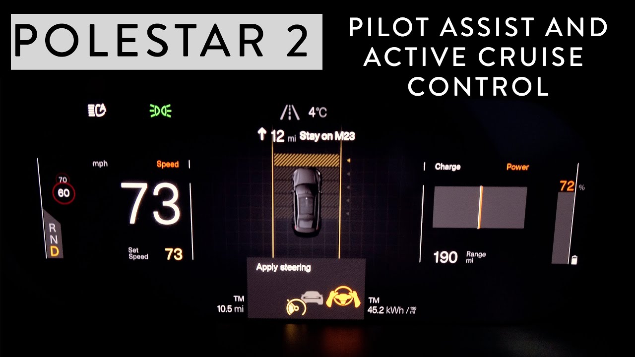 Polestar 2 Pilot Assist и активный круиз-контроль