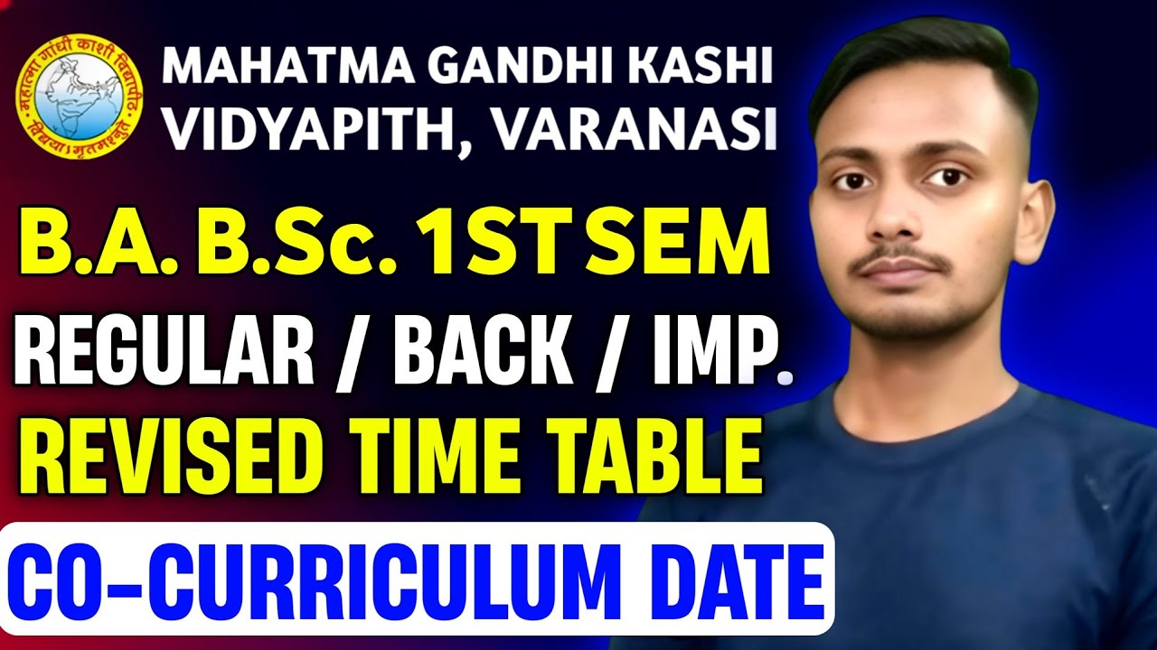 B.A. B.Sc 1st Semester New Time Table | UG 1st Semester Co-Curriculum Exam Date 2026 | 1st Back Exam